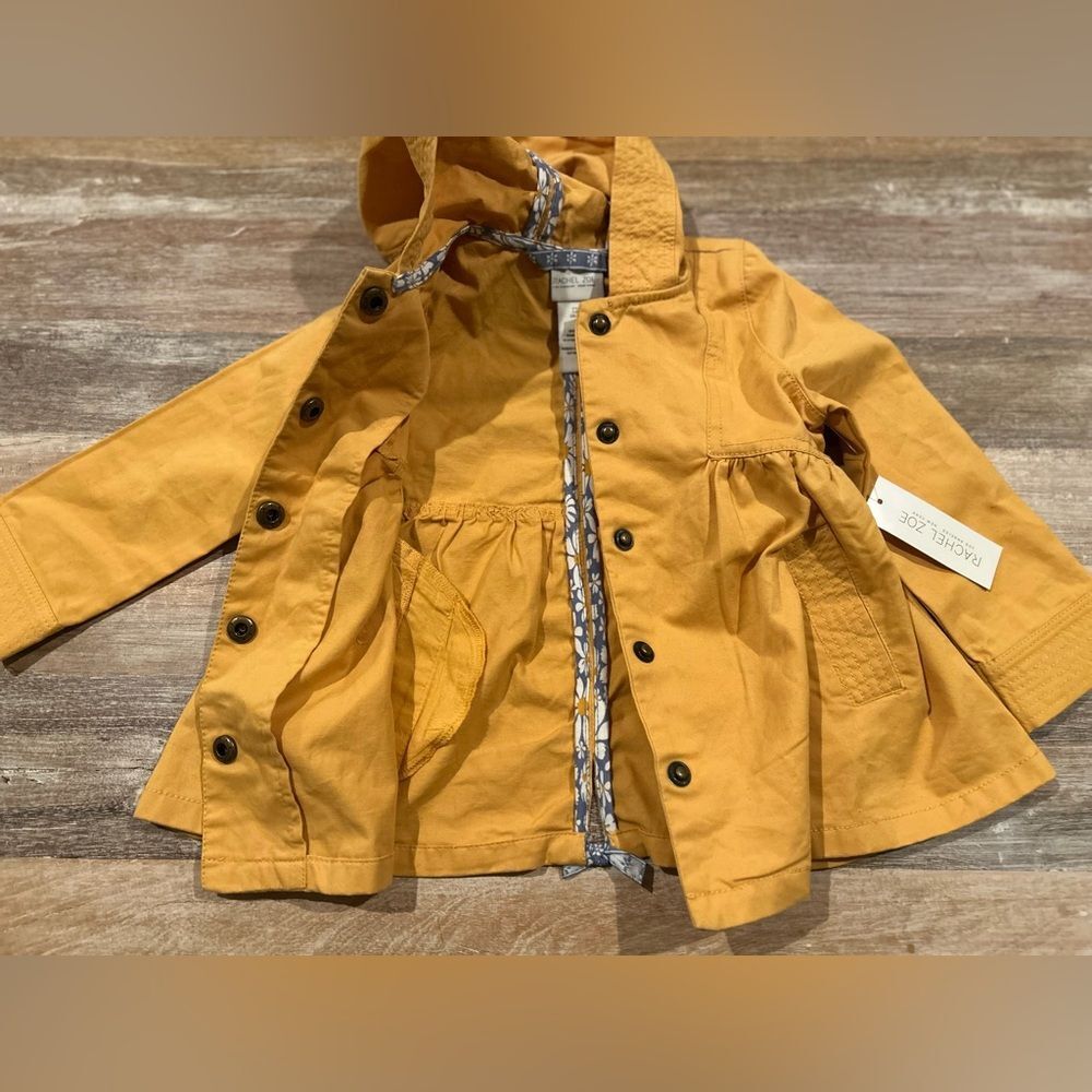 Rachel Zoe Baby Girl Snap Button Cotton Jacket With Hood, Size 24 Months NWT - Picture 7 of 11